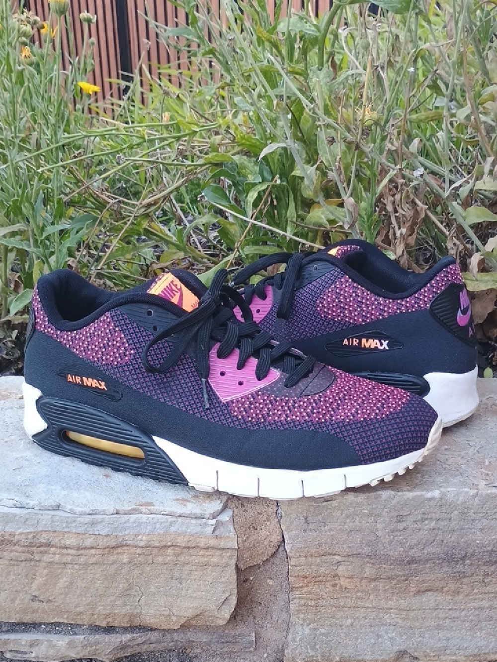 Nike Air Max 90 Jacquard 'black' Purple & Orange RARE Men's Size 10.5